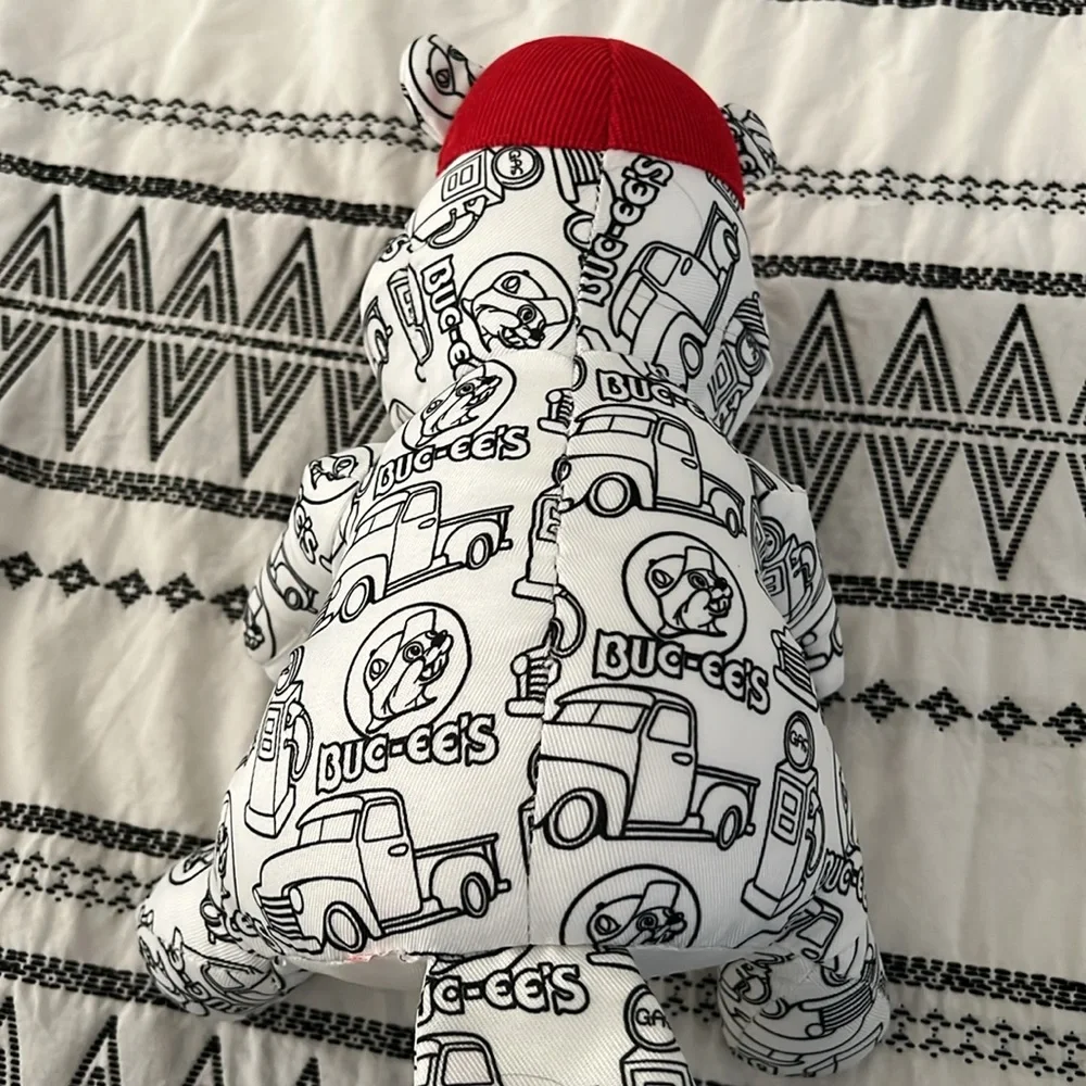 Buc-ees Beaver stuffed animal coloring with hat